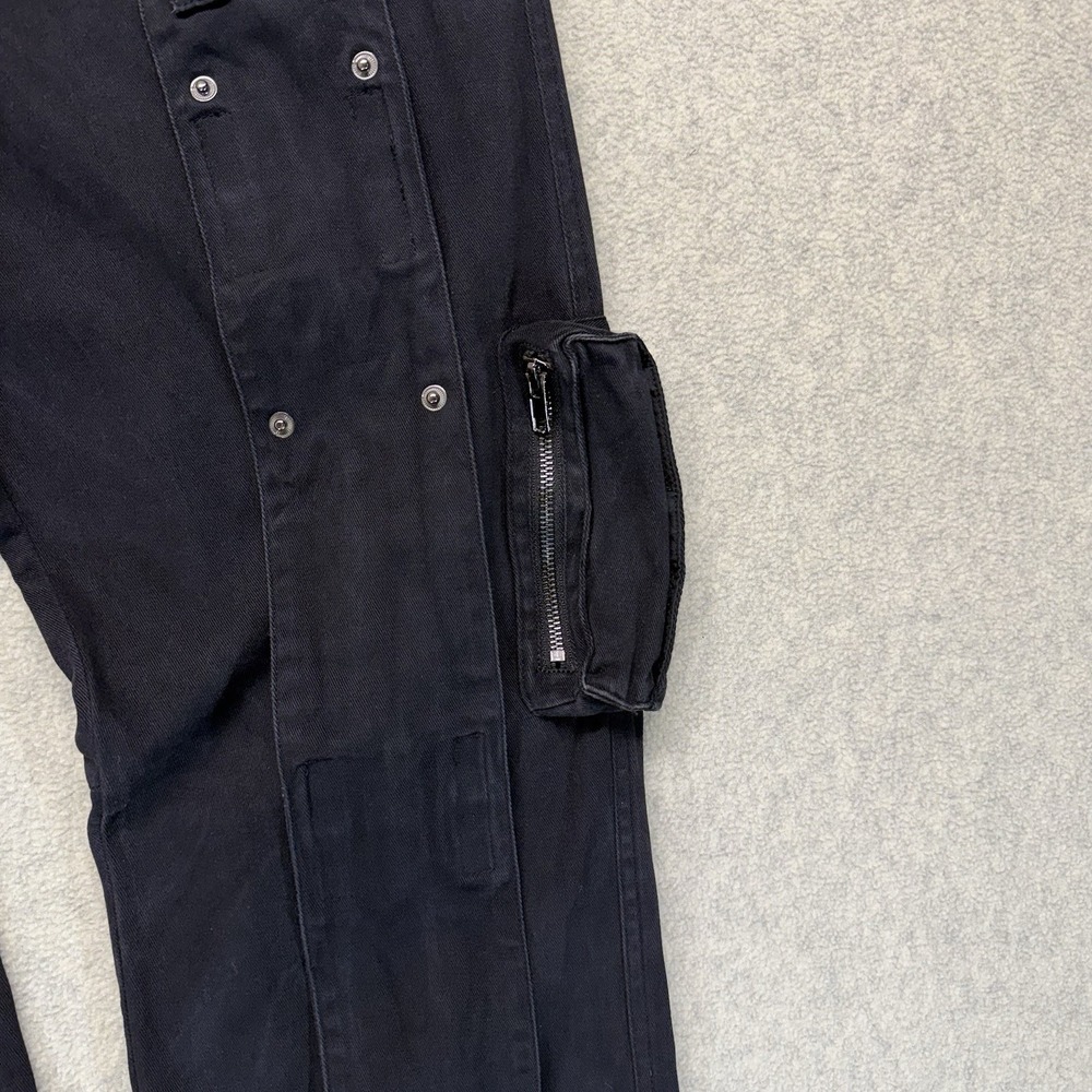 Vautour Cargo Utility Pants Black Multi Pocket Zip Ankle Tactical 32x30 - Picture 4 of 15